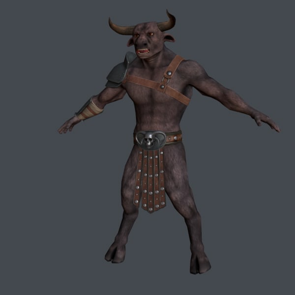 3d minotaur armor