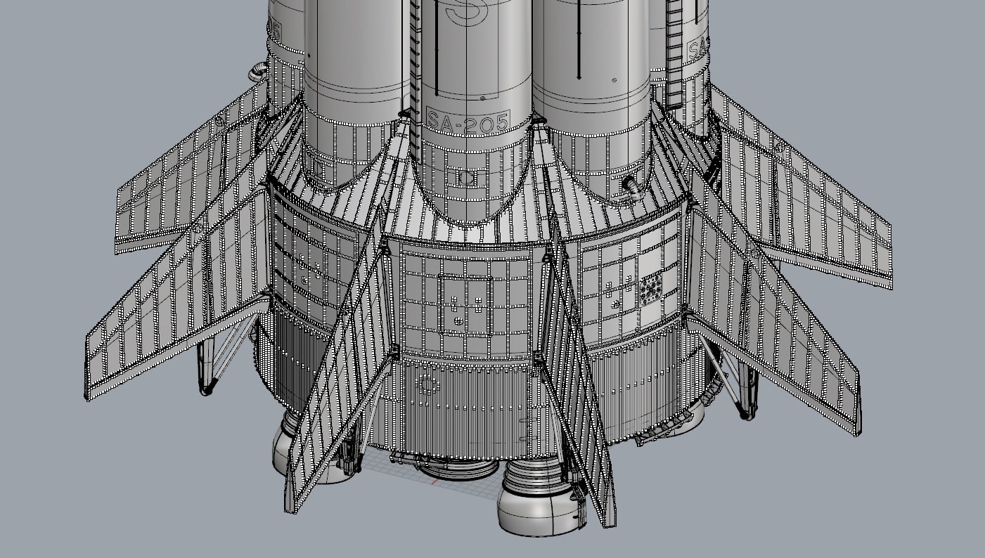 Saturn 1b 3d Model