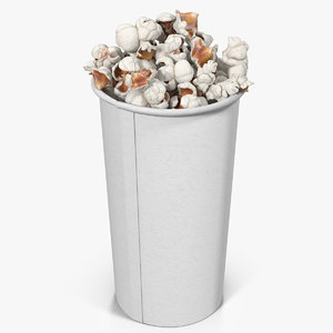3d popcorn cup 2 model