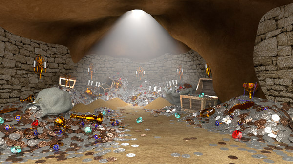 3d model treasure cave