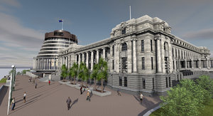 3d model new zealand parliament building
