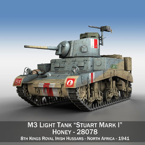 cinema4d british m3 stuart light tank