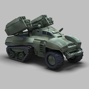 sci-fi tank 3d model