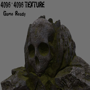 3d model skull rock