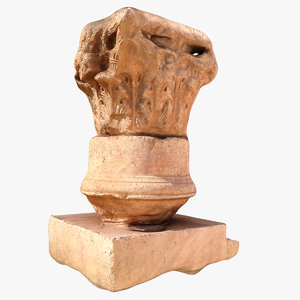 3d model capital ancient roman