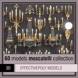 moscatelli 60 items lighting 3d model