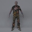 burned zombie 3d model