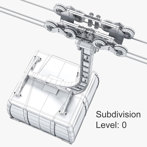 3d ski lift gondola