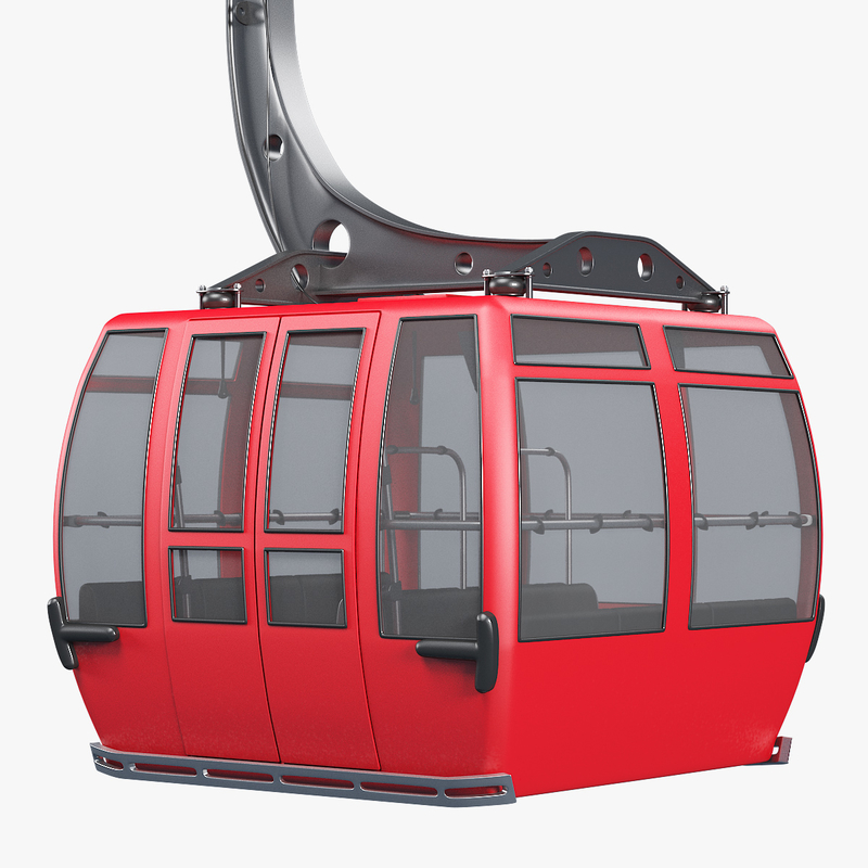 3d ski lift gondola
