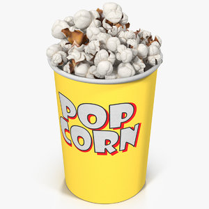 3d model popcorn cup 7