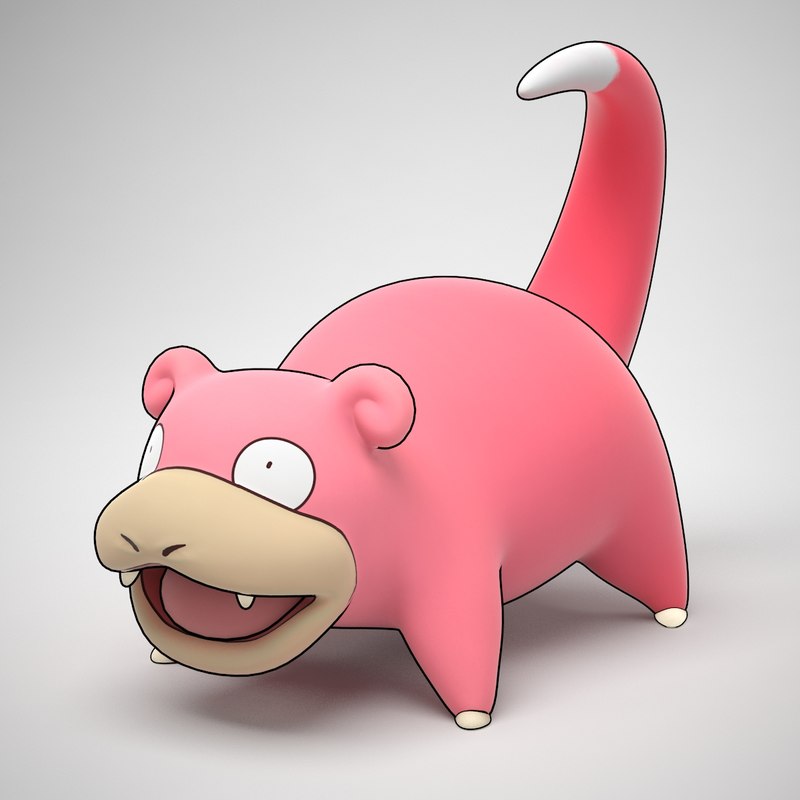 3d model of slowpoke pokemon