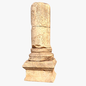 3d model column ancient roman