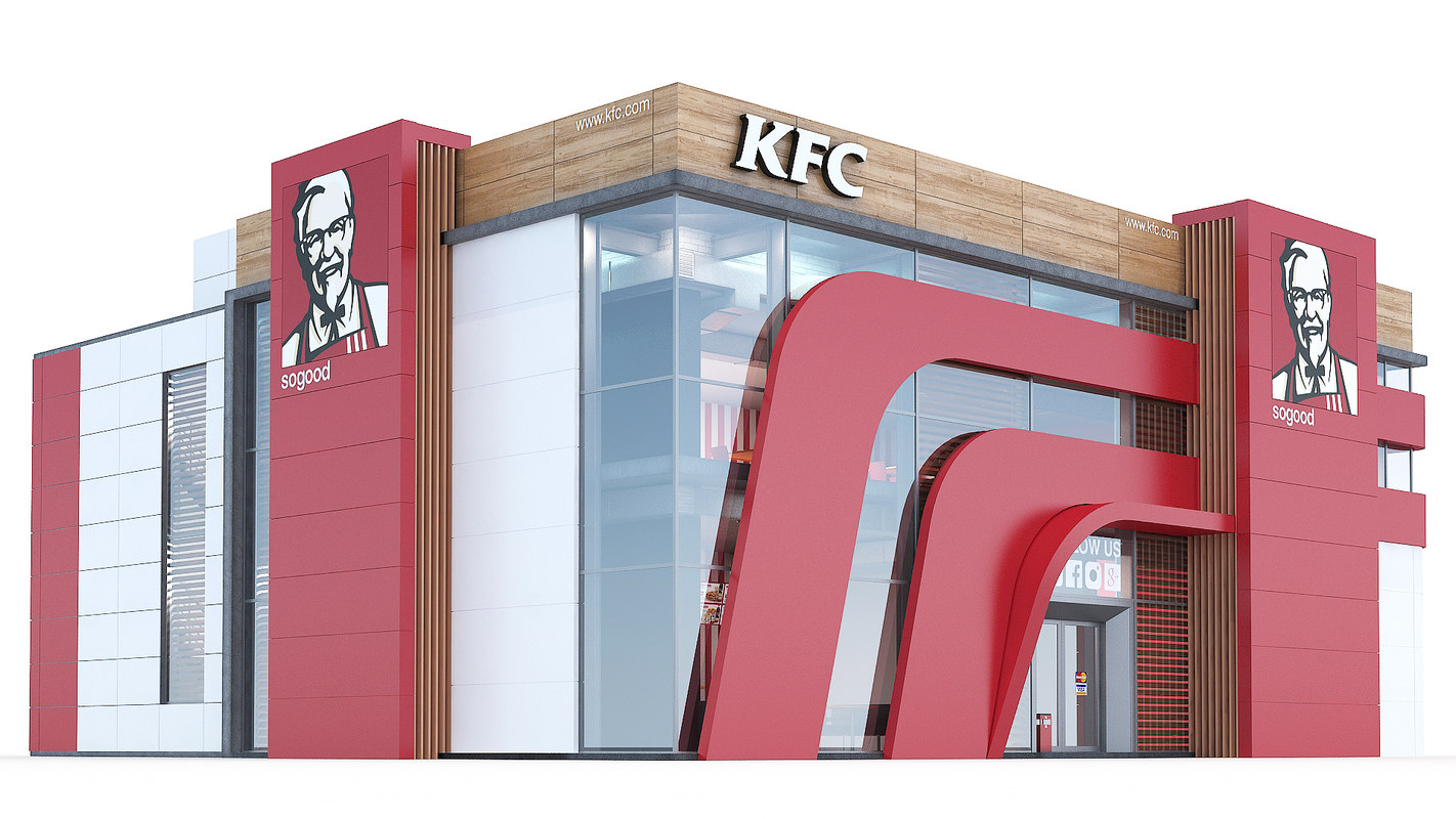 3d Model Of Kfc Restaurant