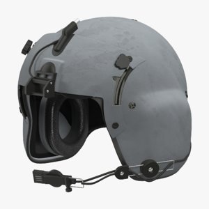 3d helicopter pilot helmet model