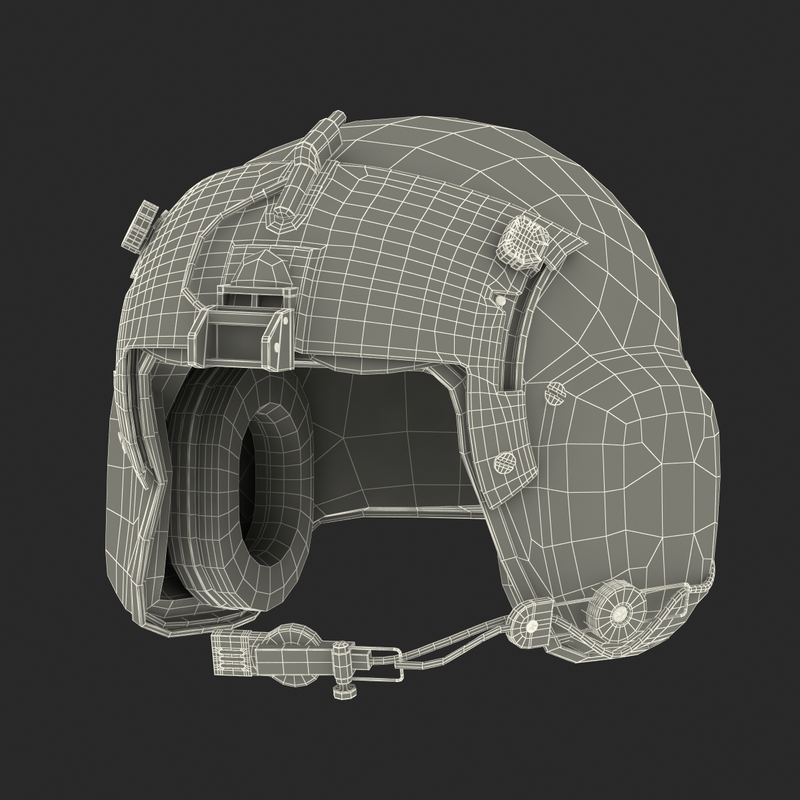 3d Helicopter Pilot Helmet Model