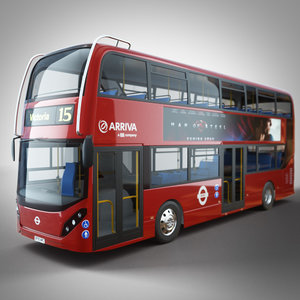 london bus arriva 3d model