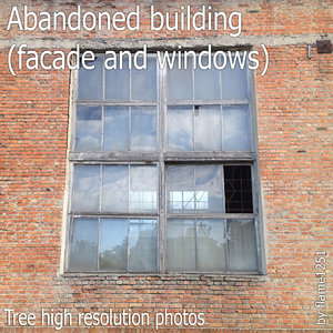 Old Abandoned Post-Soviet Building - 3-in-1 Facade and Windows Textures