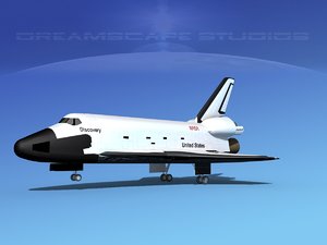 3d model landing space shuttle