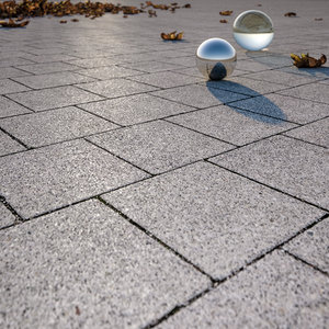 Square concrete pavement