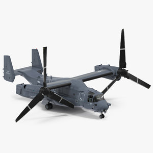 3d model military transport aircraft v-22 osprey
