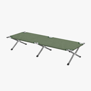 3d model camping stretchers bed