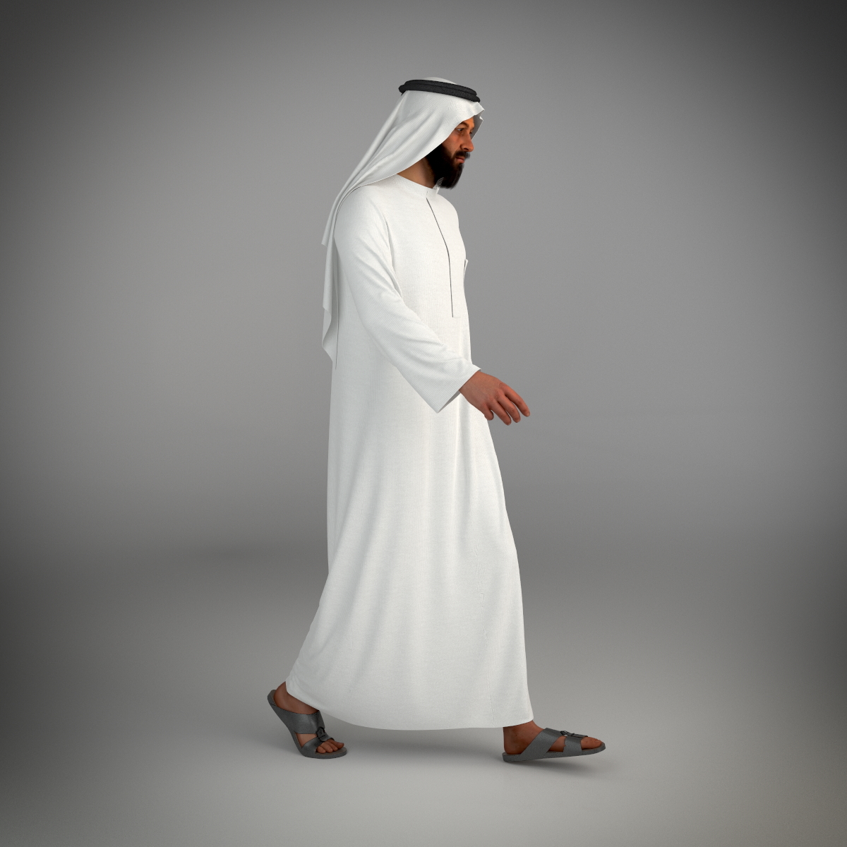 来自迪拜的传统阿拉伯男人构成3D模型 - TurboSquid 1093076