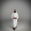 3d arab man traditional dubai