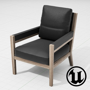 flexform margaret chair ue4 3d model
