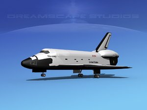3d model landing space shuttle