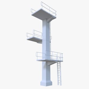 3d model diving tower