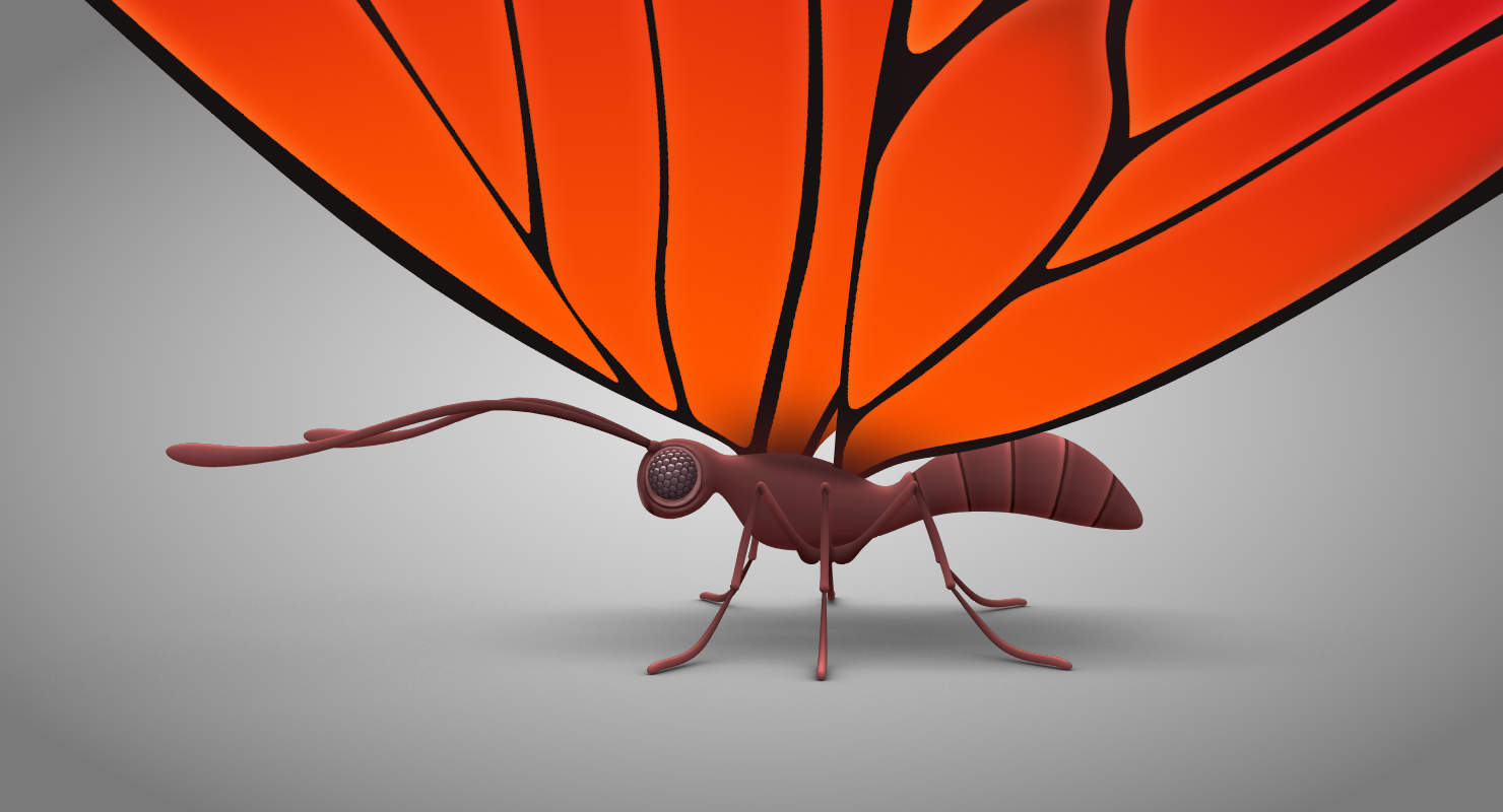 beautiful butterfly cartoon 3d max