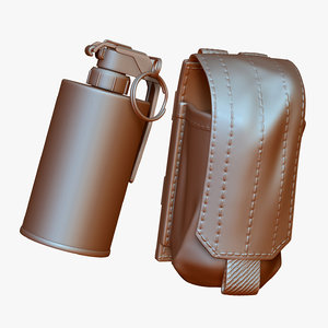 zbrush smoke grenade pouch 3d 3ds