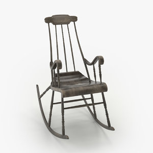 3d old rocking chair model