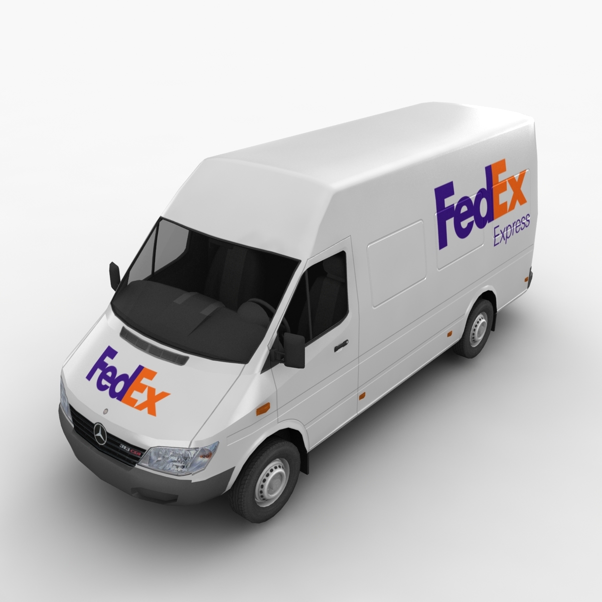 mercedes sprinter fedex 3d 3ds