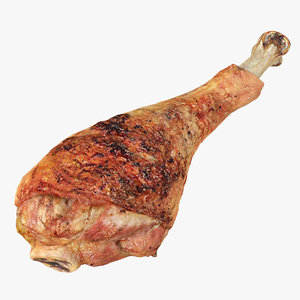 3d model fried chicken leg