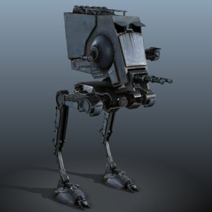 star wars at-st - 3d obj