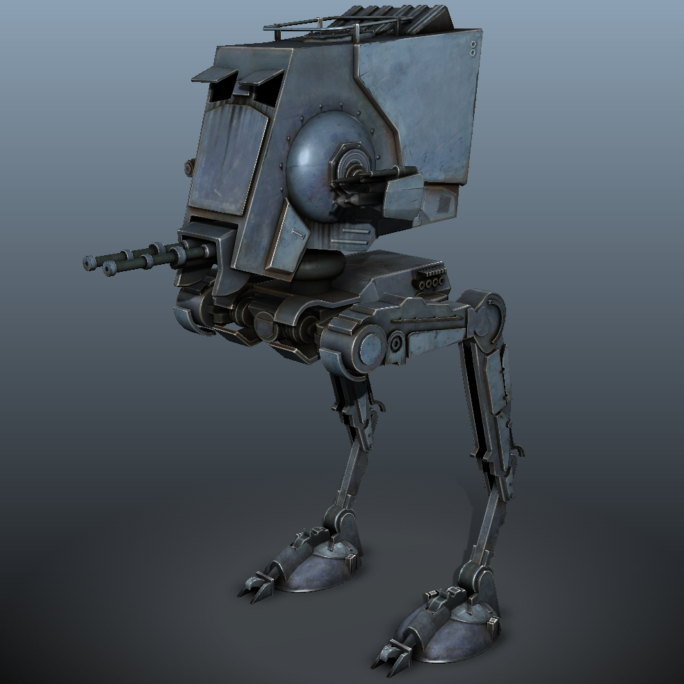 star wars at-st - 3d obj