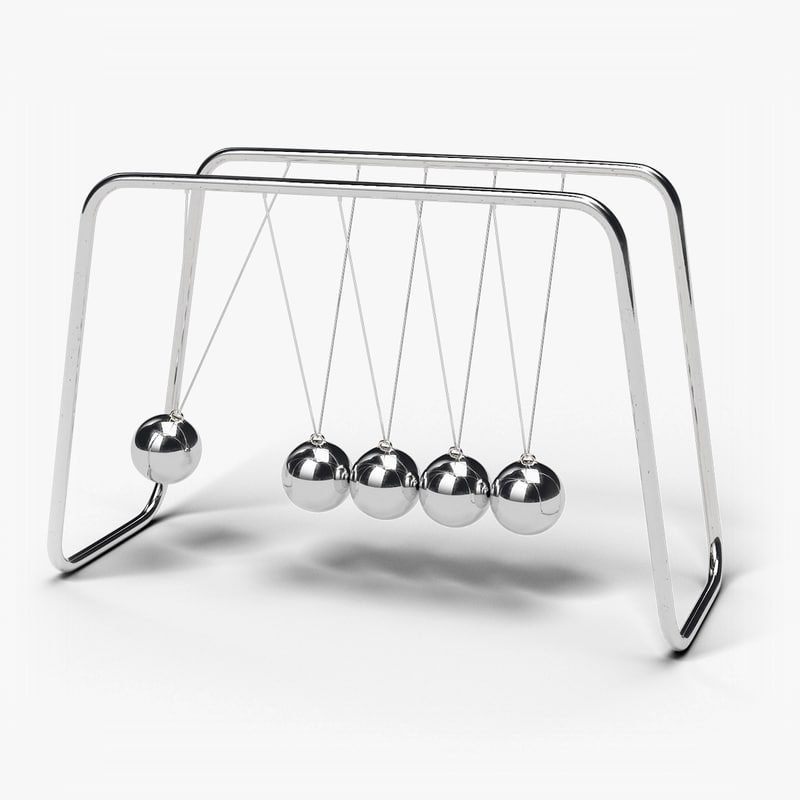 3d newton s cradle model