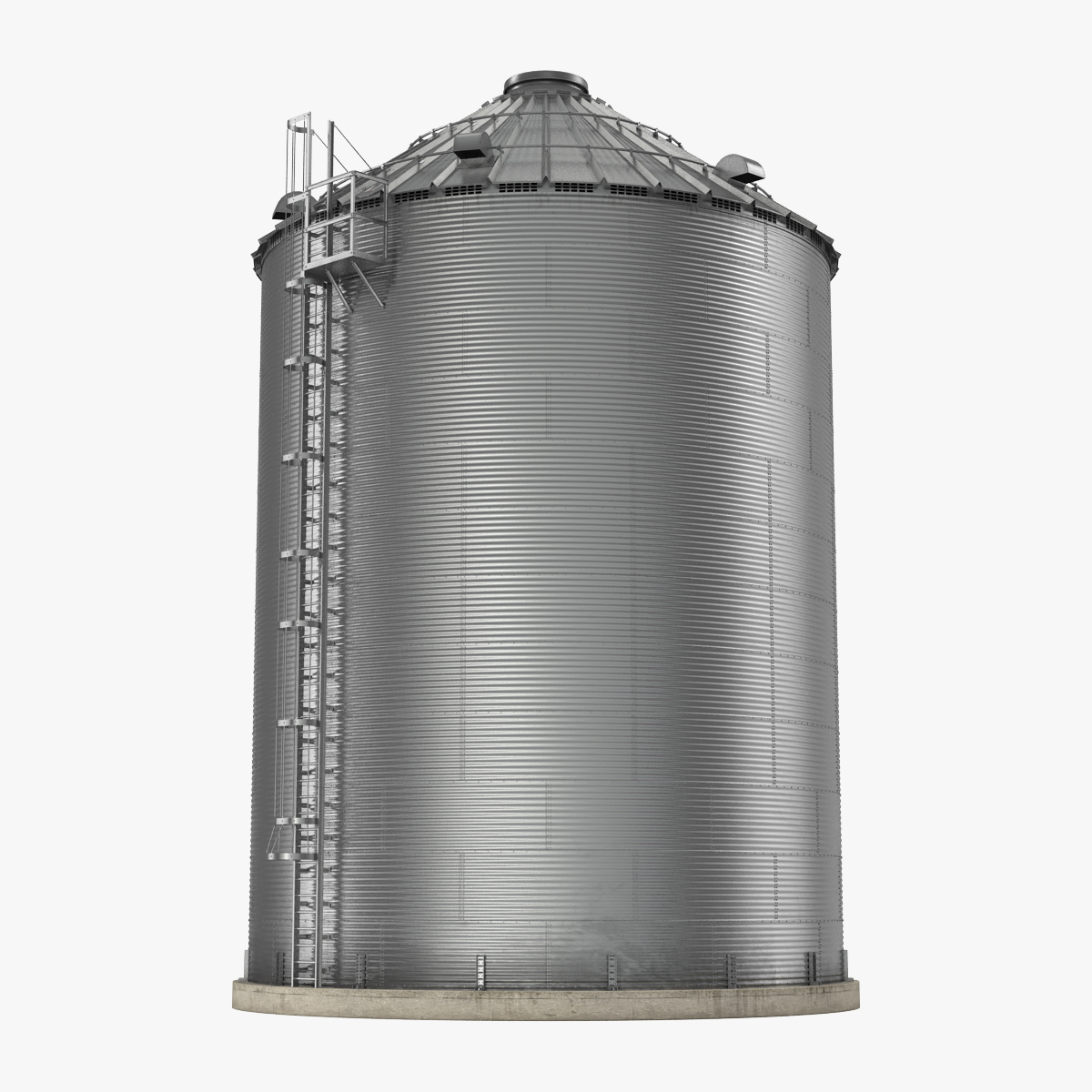 farm grain storage bin 3d model