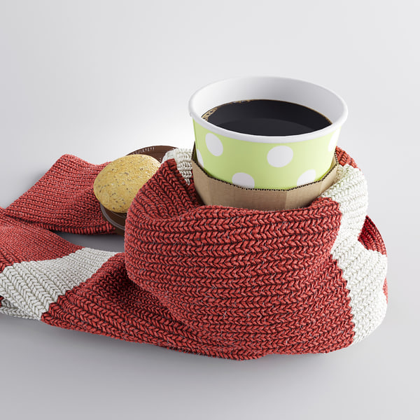 Black Ginger Dasa Knitted Spotty Scarf - Coffee main image 0