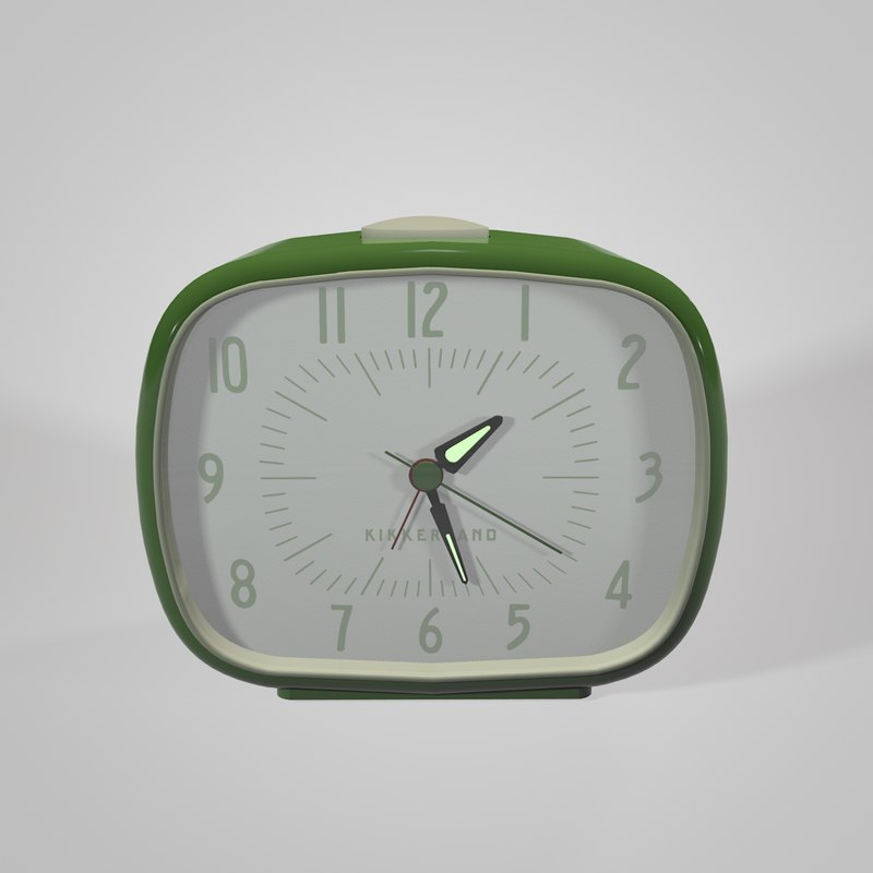 kikkerland retro alarm clock 3d model