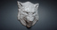 angry roaring wolf head 3d max