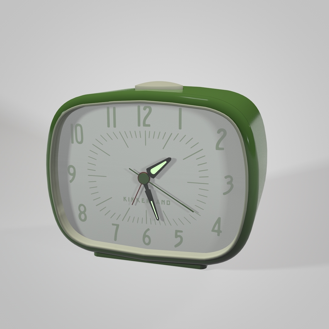 kikkerland retro alarm clock 3d model