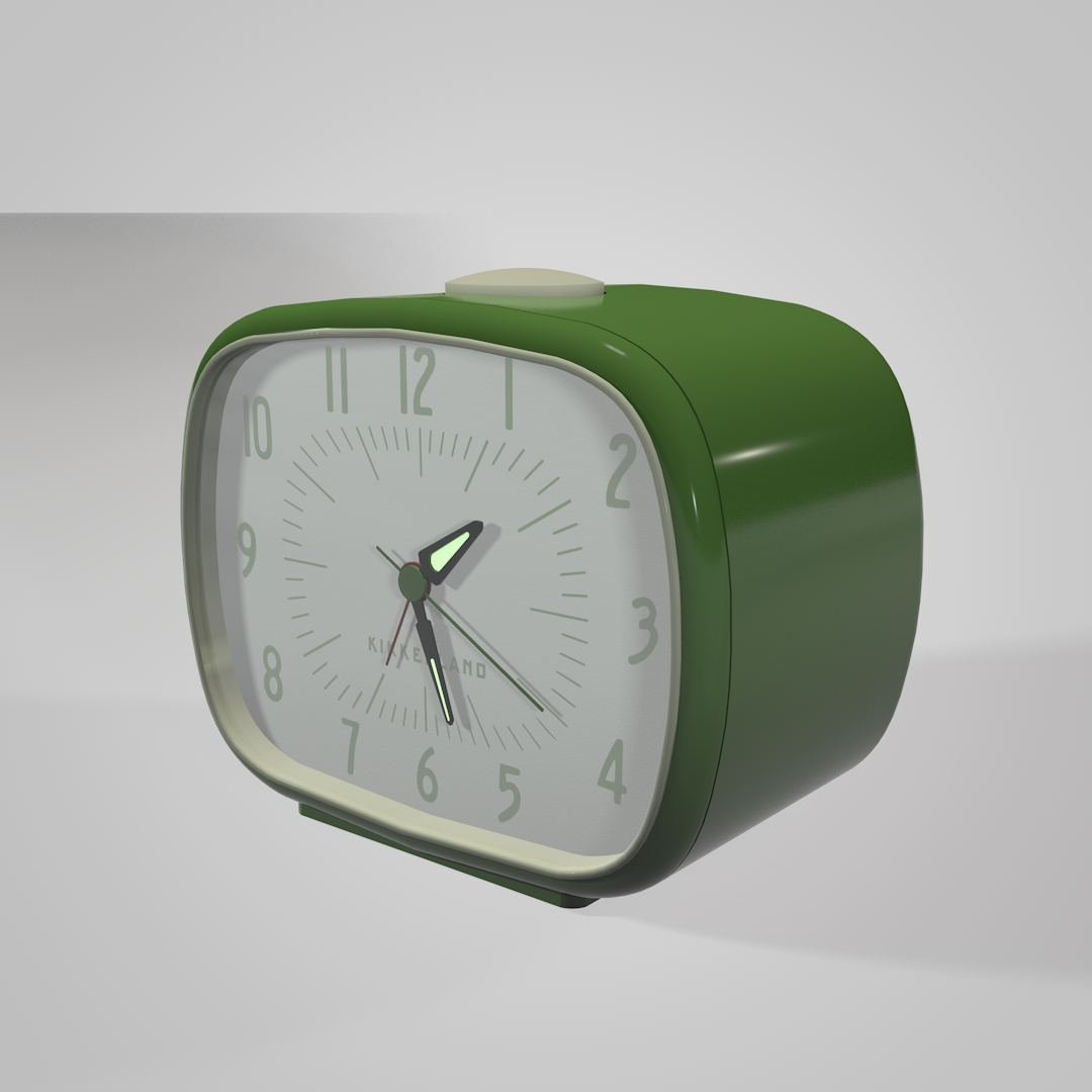 kikkerland retro alarm clock 3d model