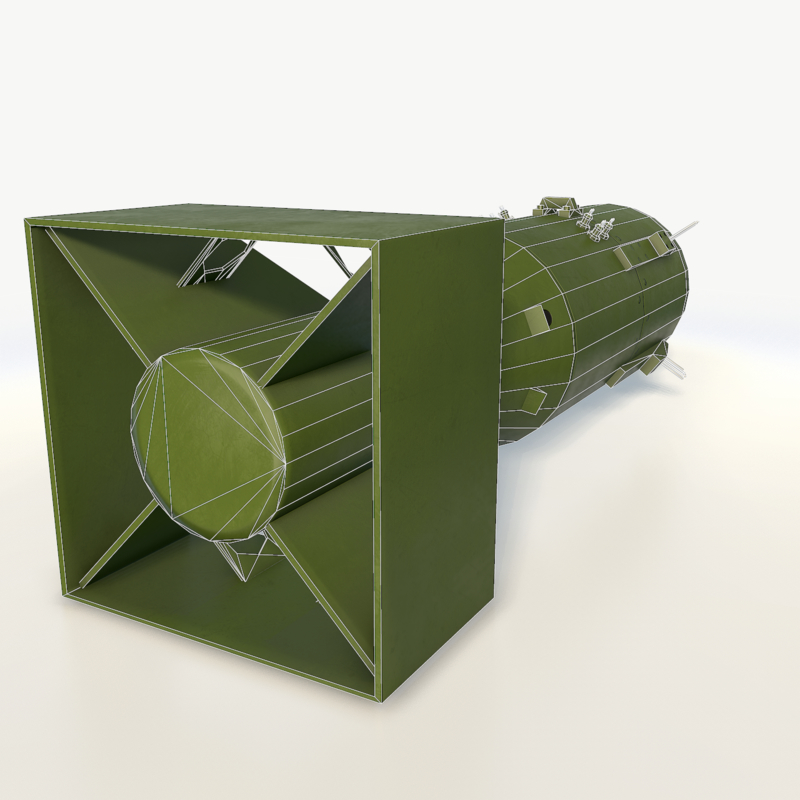 3D модель Ядерная бомба Маленький мальчик низкополигональная ...