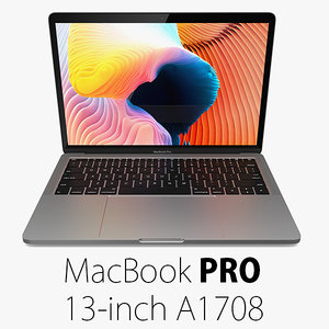 3d model of macbook pro 13 a1708