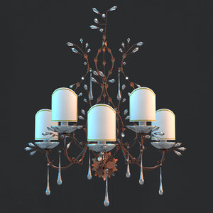sconce branches bulbs 3d model