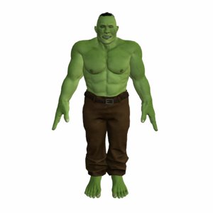 3d model orc rigged