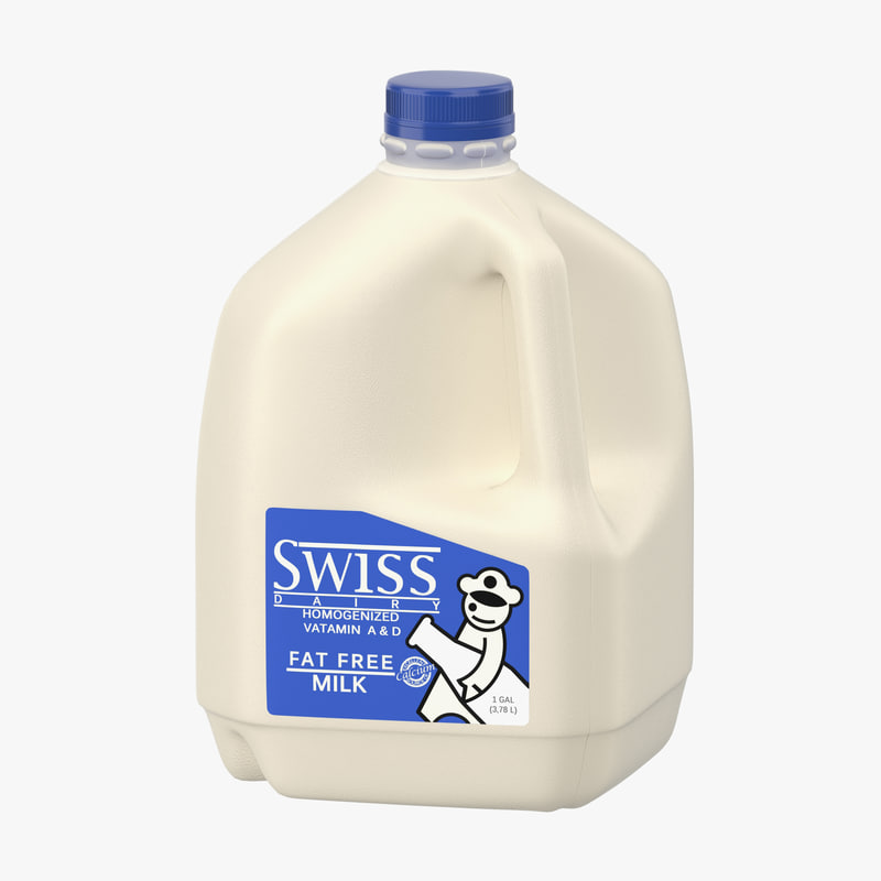 milk gallon plastic jug 3d max