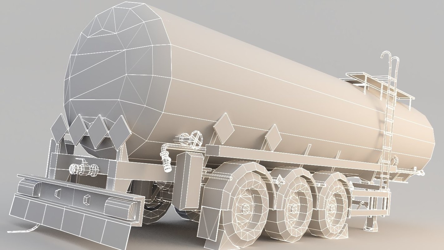 3D fuel tank trailer model TurboSquid 1527393